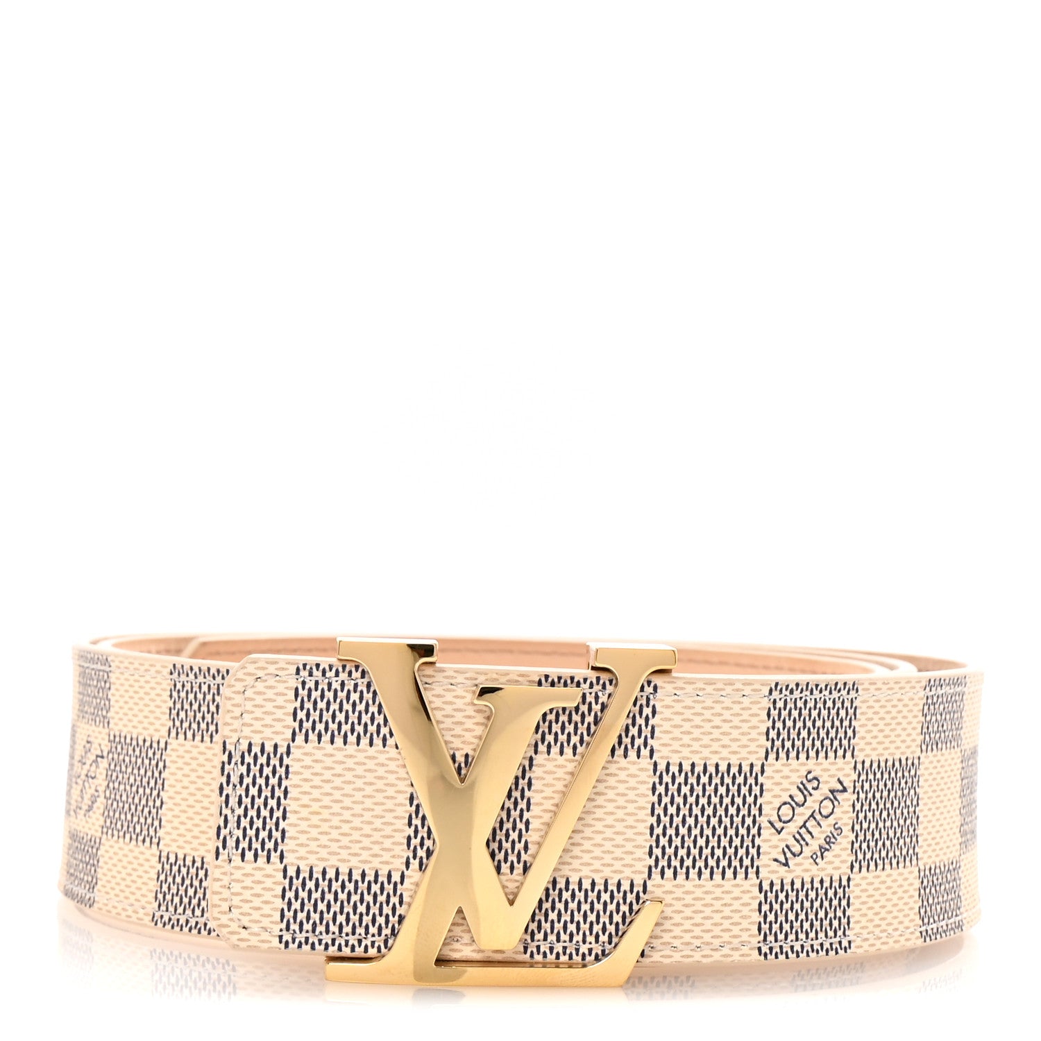 Louis Vuitton Damier Azur LV Initiales 100 40 Belt 1 of 7
