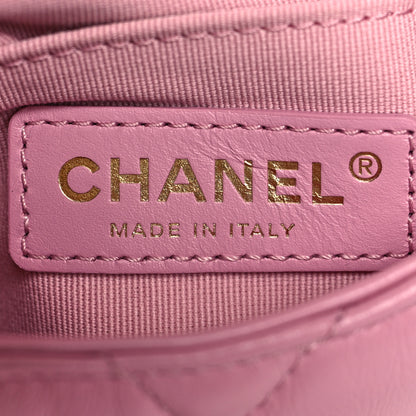 Chanel Lambskin Quilted Mini Lacquered Chain Flap Pink 6 of 11