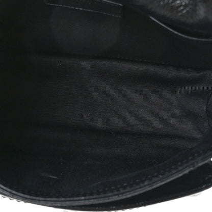 Saint Laurent Crinkled Lambskin Matelasse Monogram Baby Niki Chain Satchel Black 5 of 9