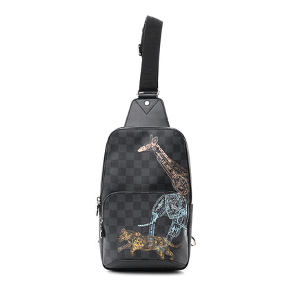 Louis Vuitton Damier Graphite Wild Animals Avenue Sling Backpack 1 of 9