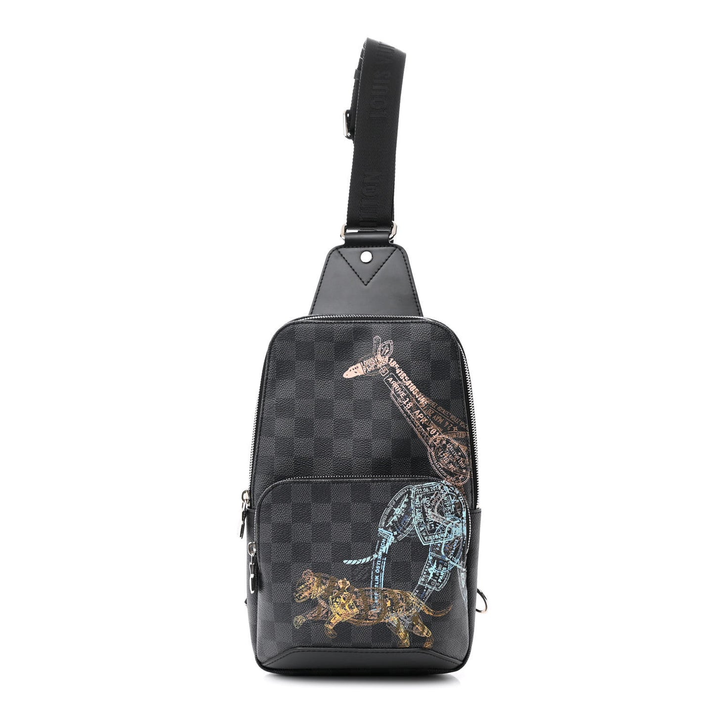 Damier Graphite Wild Animals Avenue Sling Backpack