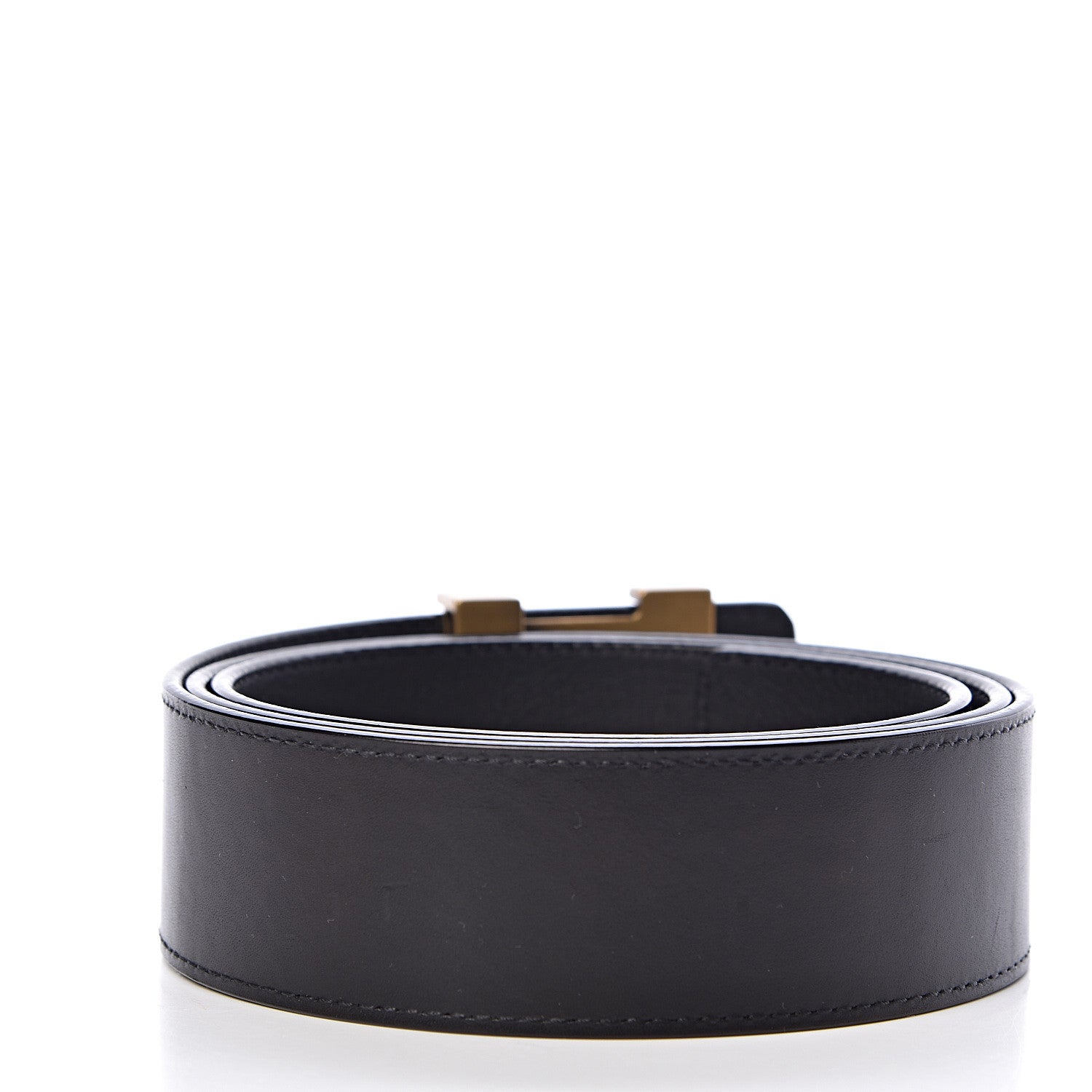 Louis Vuitton Calfskin 40mm LV Initiales Montaigne Belt 95 38 Black 3 of 8