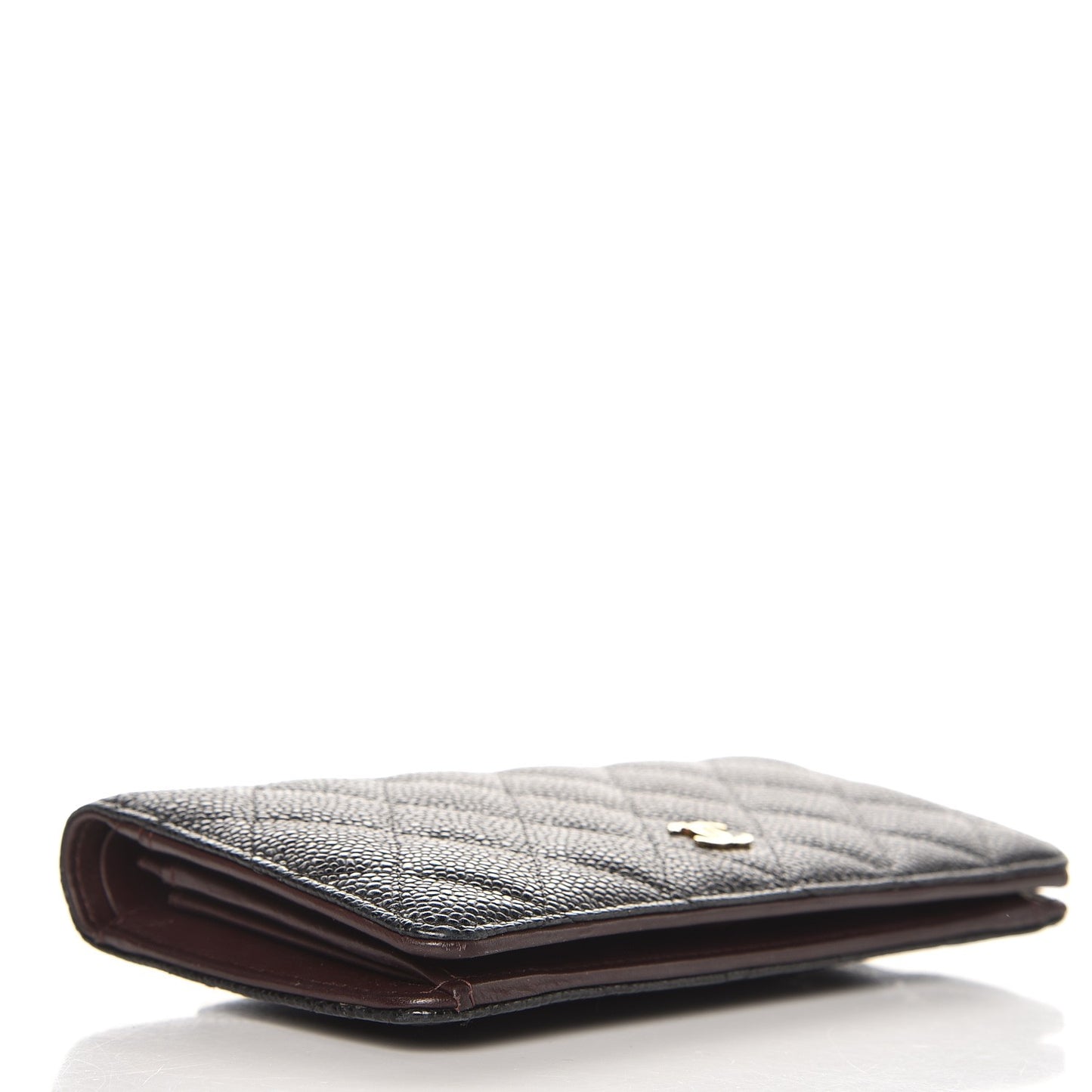 Caviar Quilted Yen Wallet Black