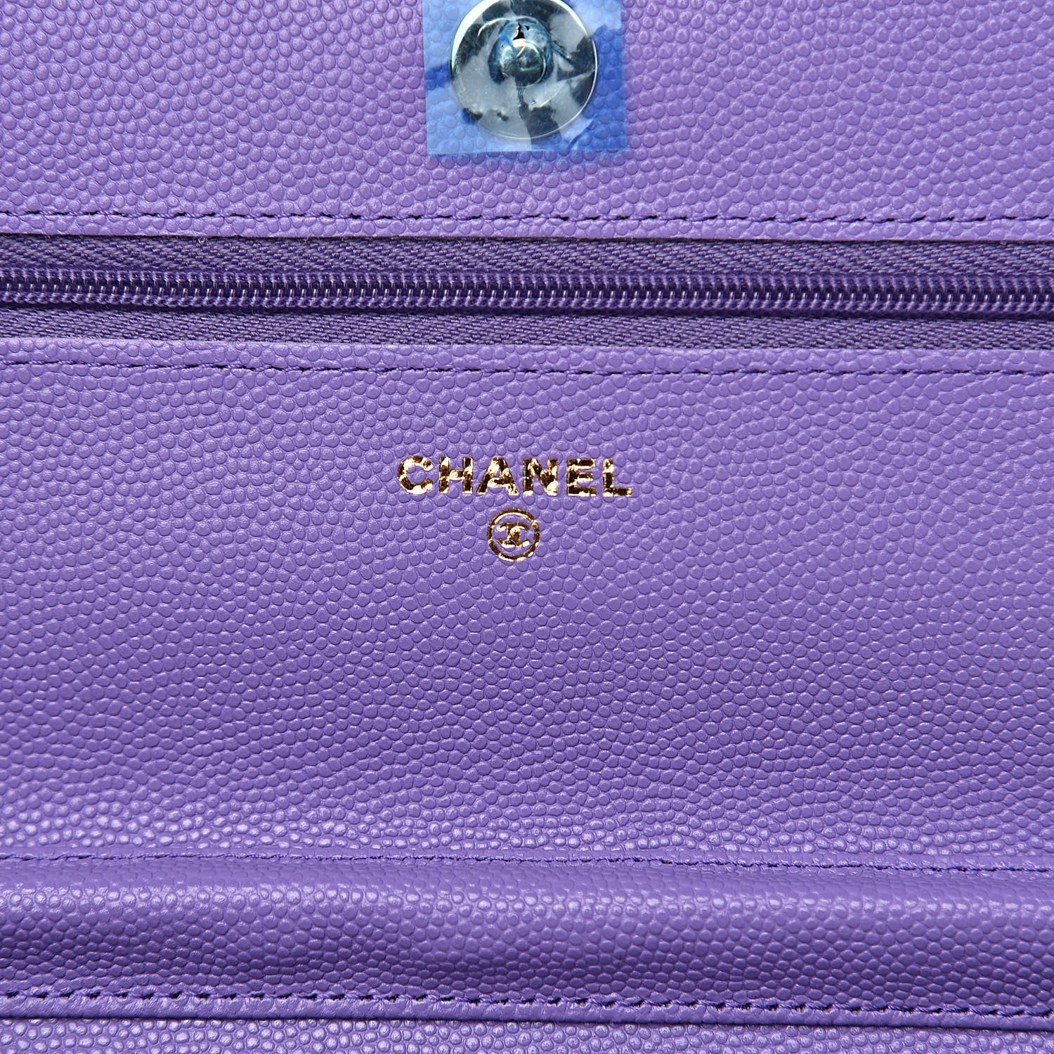 Chanel Caviar Quilted Wallet On Chain WOC Purple 5 of 12