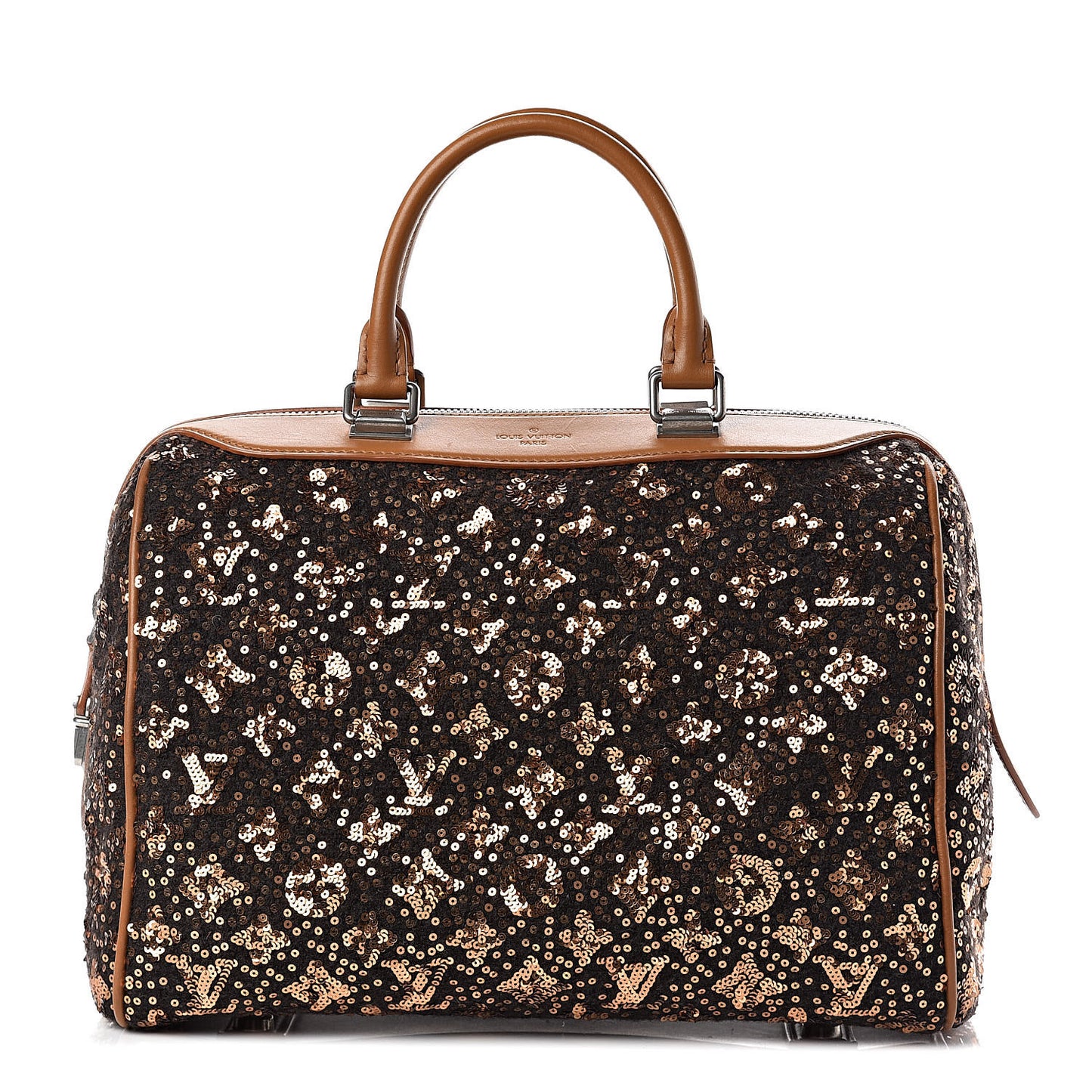 Sequin Monogram Sunshine Express Speedy Gold
