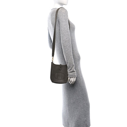 Hermes Taurillon Clemence Evelyne TPM Gris Etain 3 of 14