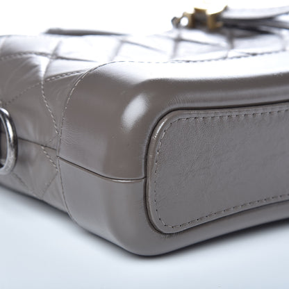 Chanel Aged Calfskin Quilted Small Gabrielle Hobo Grey 8 of 10