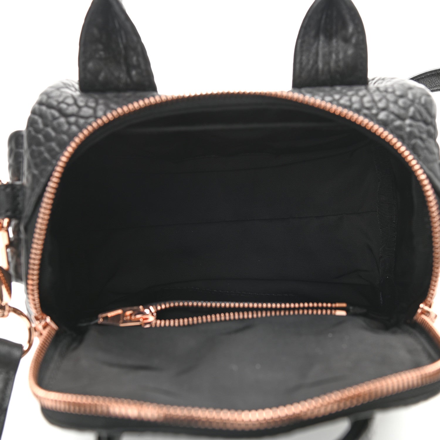 Alexander Wang Pebbled Lambskin Mini Rockie Black Rose Gold Hardware 5 of 8