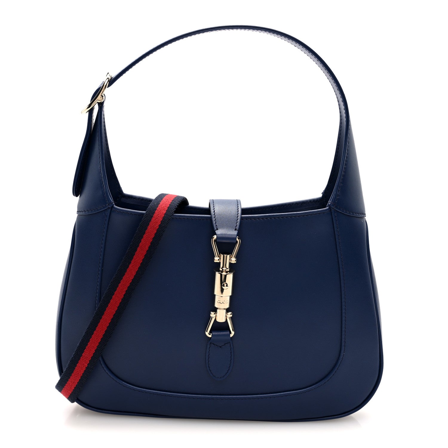 Gucci Sea Calfskin Web Medium Jackie 1961 Hobo Plastic Blue 7 of 9