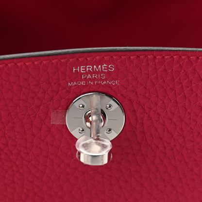 Hermes Taurillon Clemence Mini Lindy 20 Framboise 6 of 9