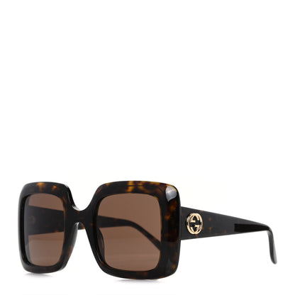 Gucci Acetate Square Frame Sunglasses GG0896S Tortoise 1 of 8