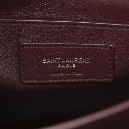 Saint Laurent Grain de Poudre Medium Classic Monogram Cassandra Top Handle Black Rouge Legion 6 of 10