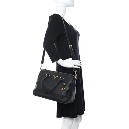 Prada Vitello Daino Tote Black 2 of 10