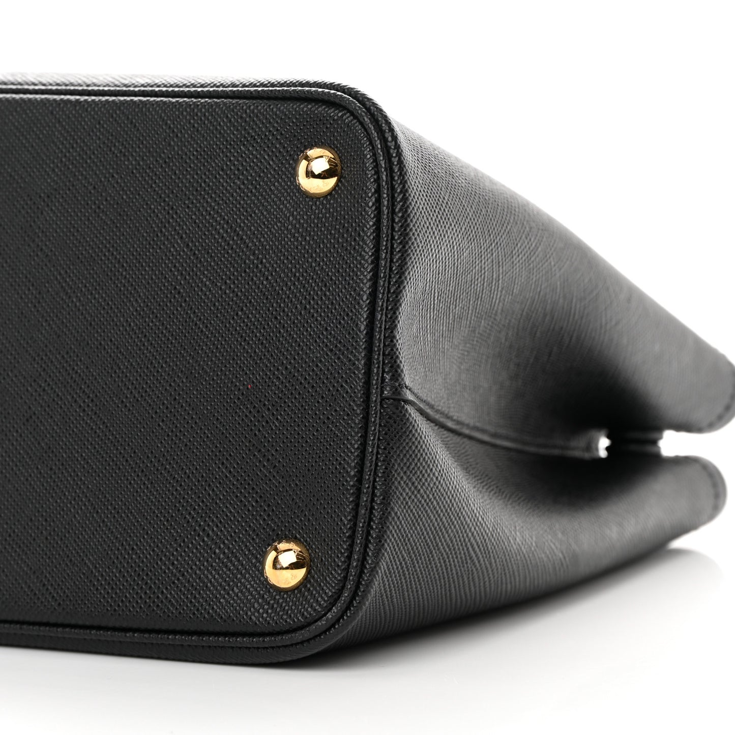 Saffiano Cuir Medium Double Handle Bag Black
