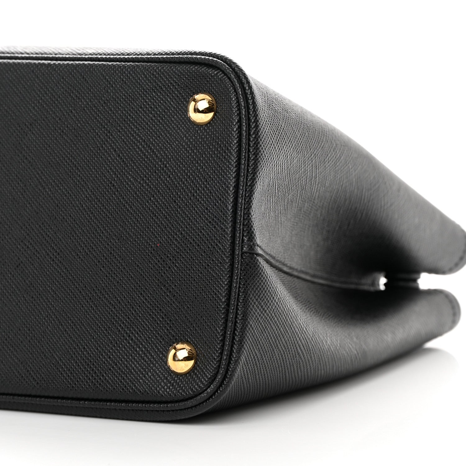 Prada Saffiano Cuir Medium Double Handle Bag Black 10 of 11