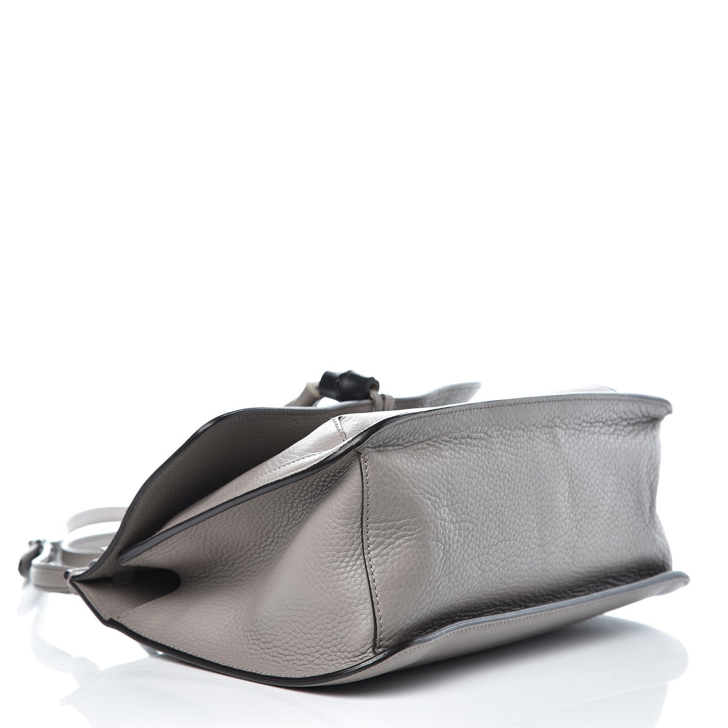 Cellarius Calfskin Medium Bamboo Daily Flap Shoulder Bag Storm Grey