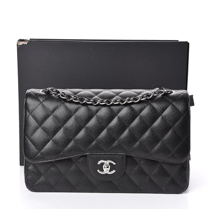 Chanel Caviar Quilted Jumbo Double Flap Black 11 of 11