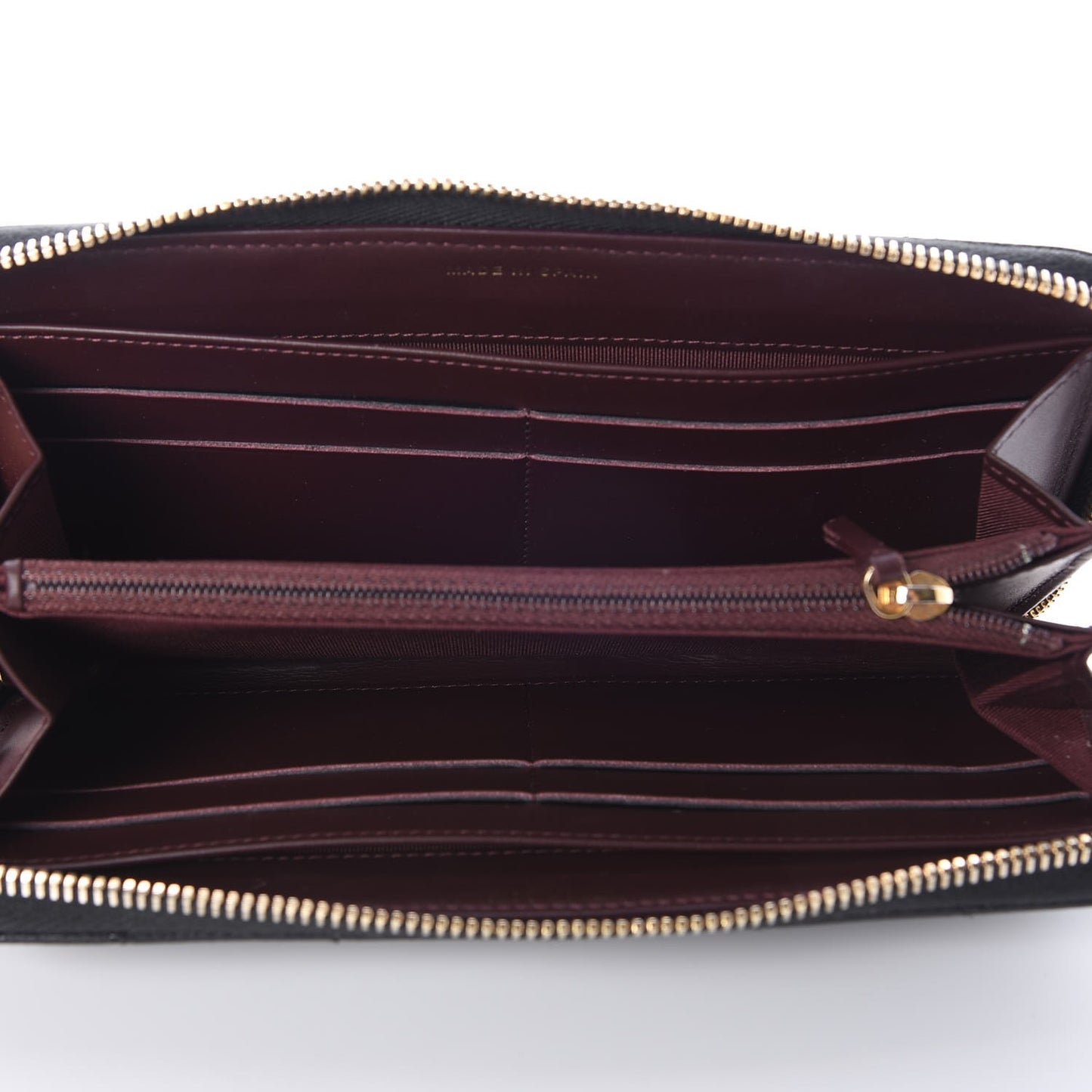 Caviar Quilted Large Gusset Zip Around Wallet Black
