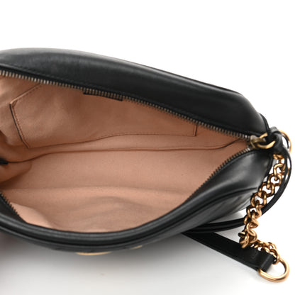 Gucci Calfskin Matelasse Small GG Marmont Chain Shoulder Bag Black 6 of 16