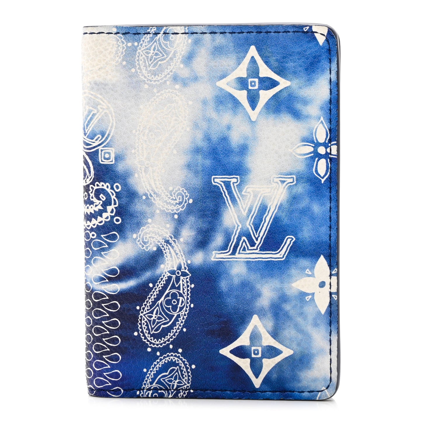 Cowhide Monogram Bandana Pocket Organizer Blue