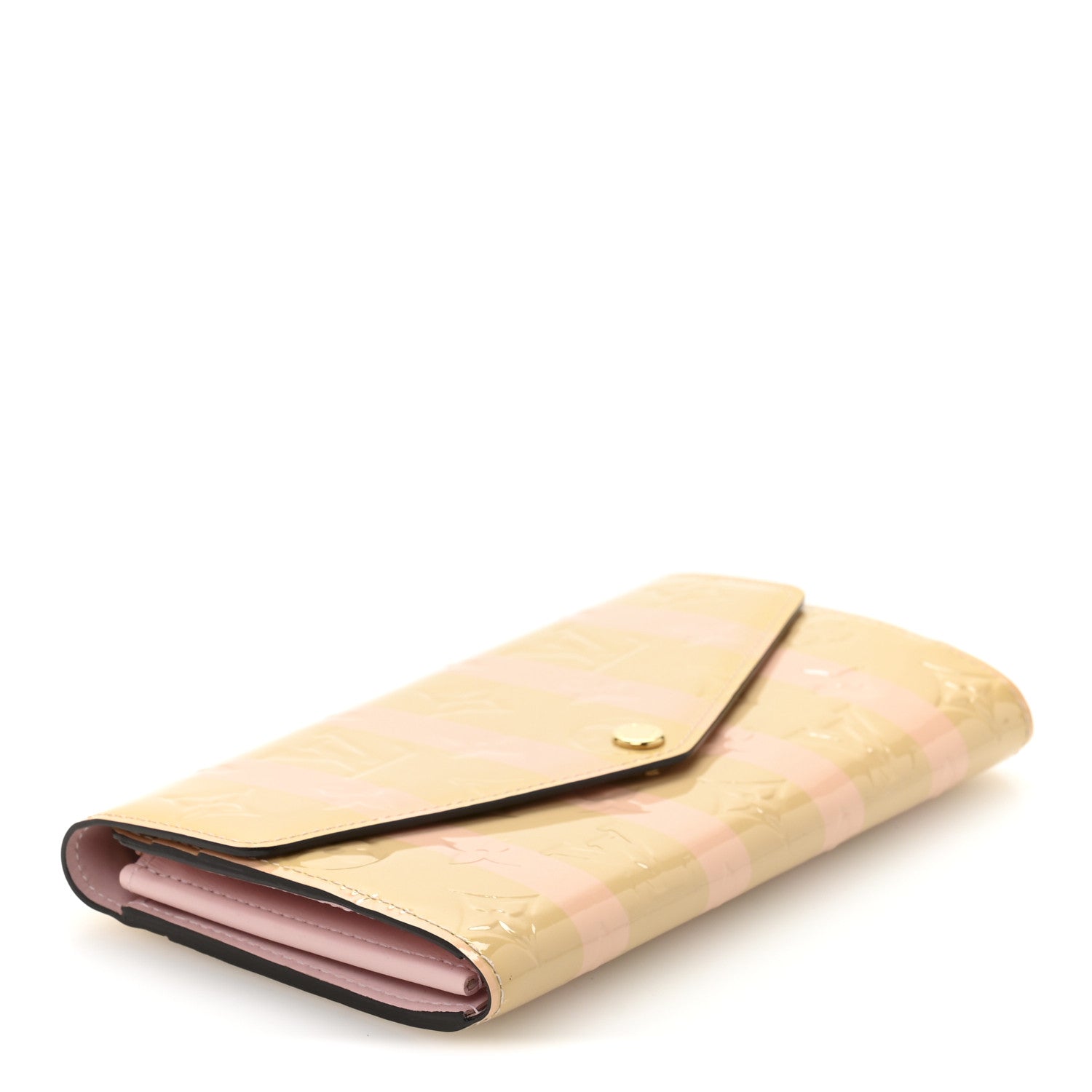 Louis Vuitton Vernis Rayures Sarah Wallet NM Dune 4 of 9