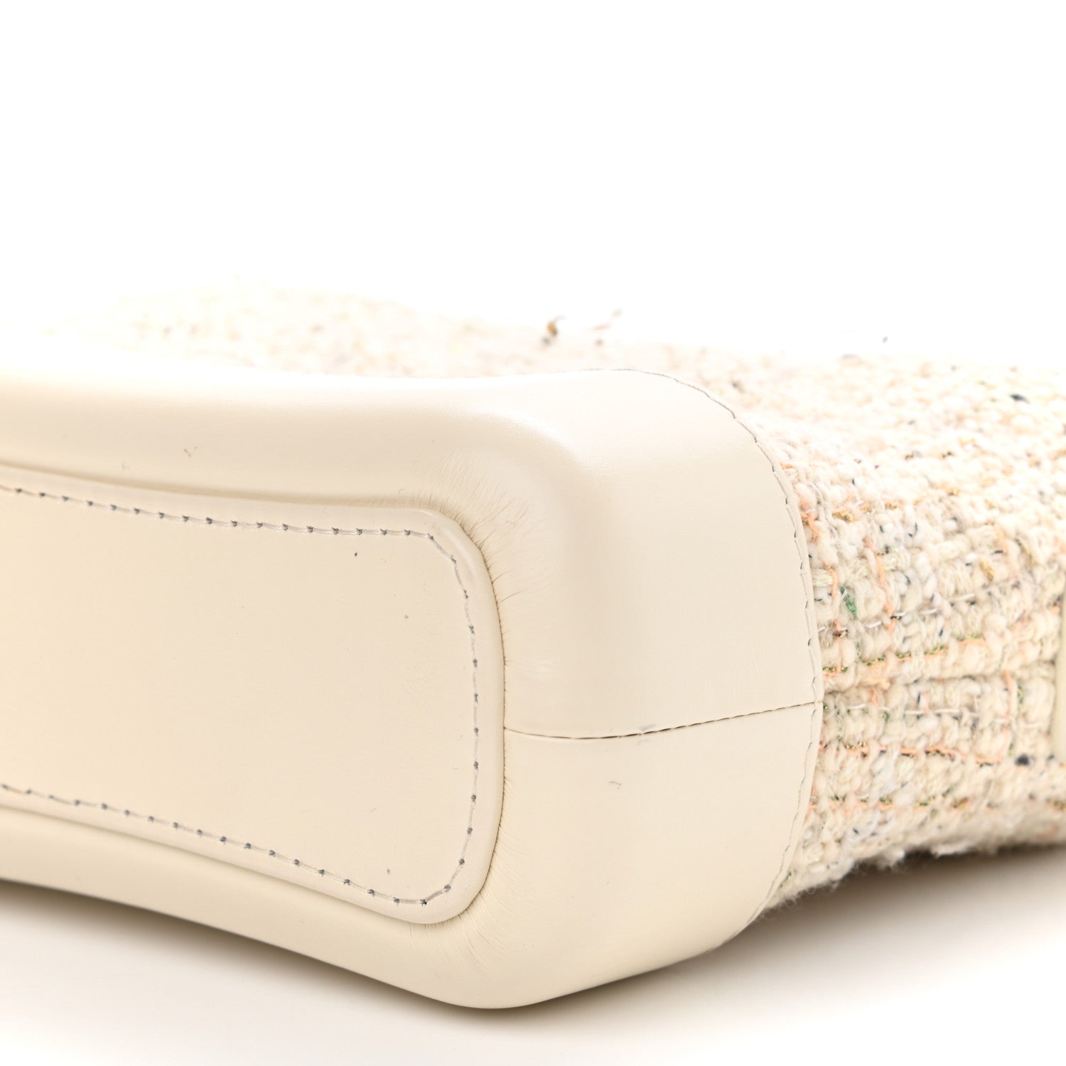 Chanel Tweed Calfskin Quilted Small Gabrielle Hobo Beige Ivory 10 of 11