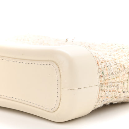 Chanel Tweed Calfskin Quilted Small Gabrielle Hobo Beige Ivory 10 of 11