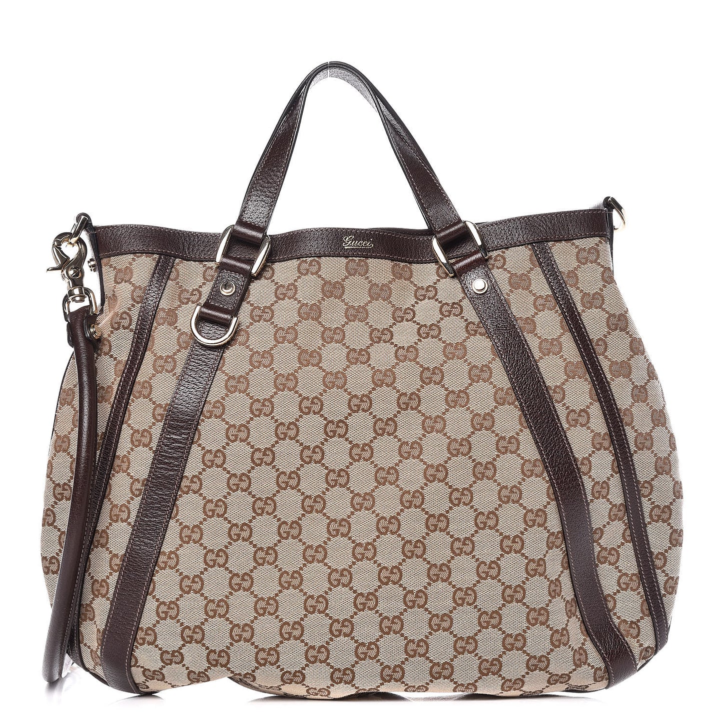Monogram Medium Abbey Convertible Tote Dark Brown