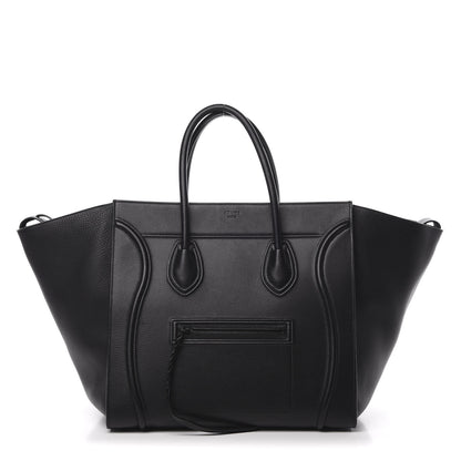 Celine Supple Calfskin Large Phantom Luggage Black 1 of 13