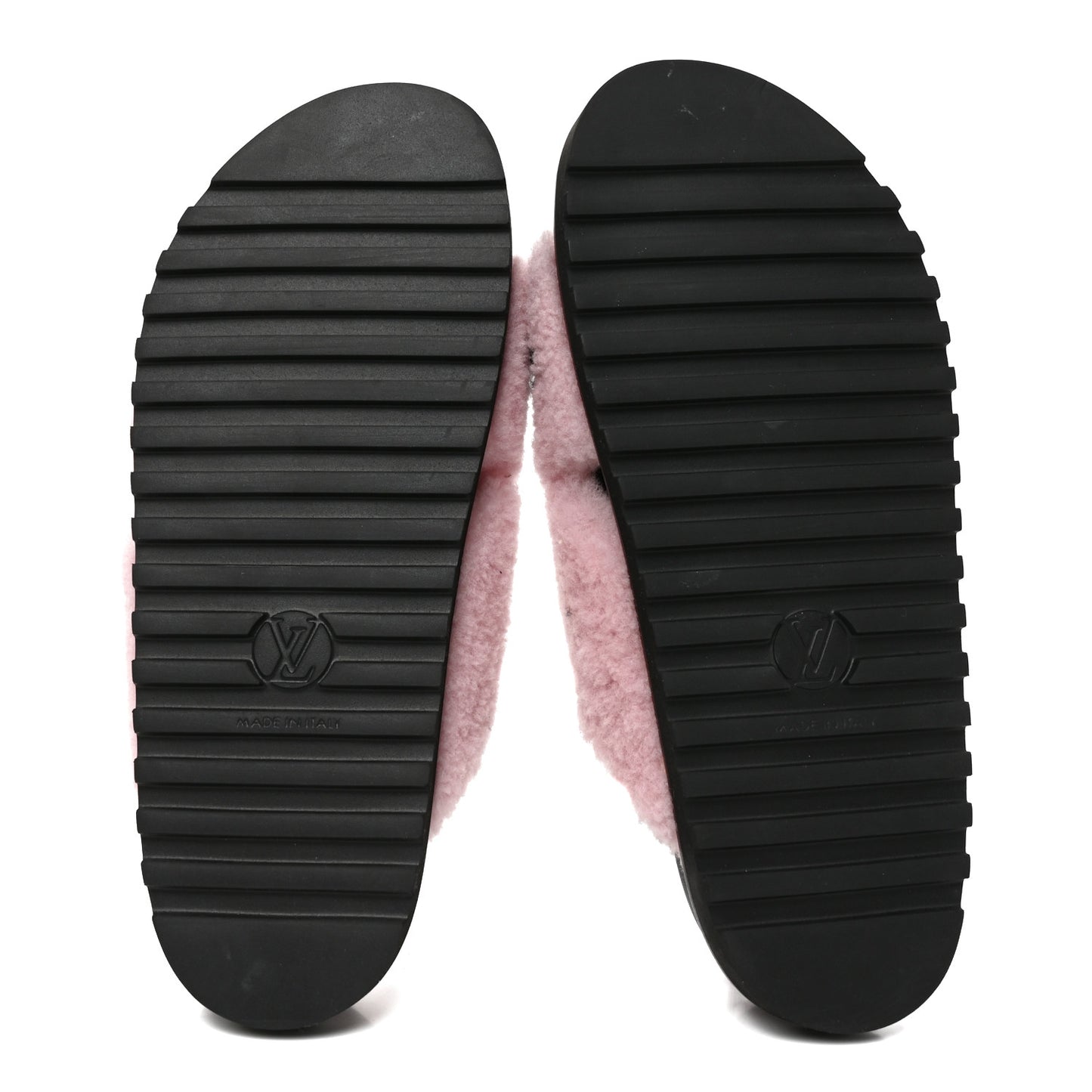 Shearling Calfskin Paseo Flat Comfort Sandal 41 Pink
