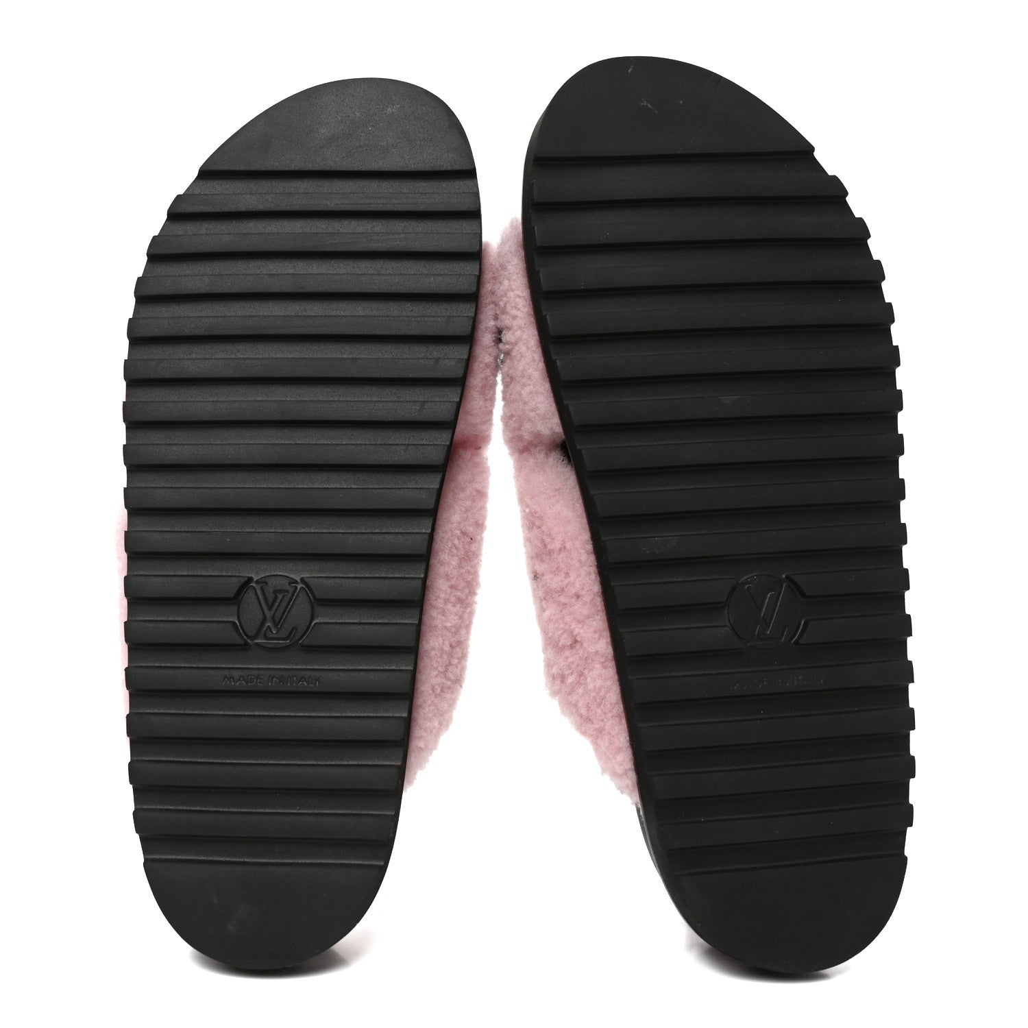Louis Vuitton Shearling Calfskin Paseo Flat Comfort Sandal 41 Pink 6 of 7