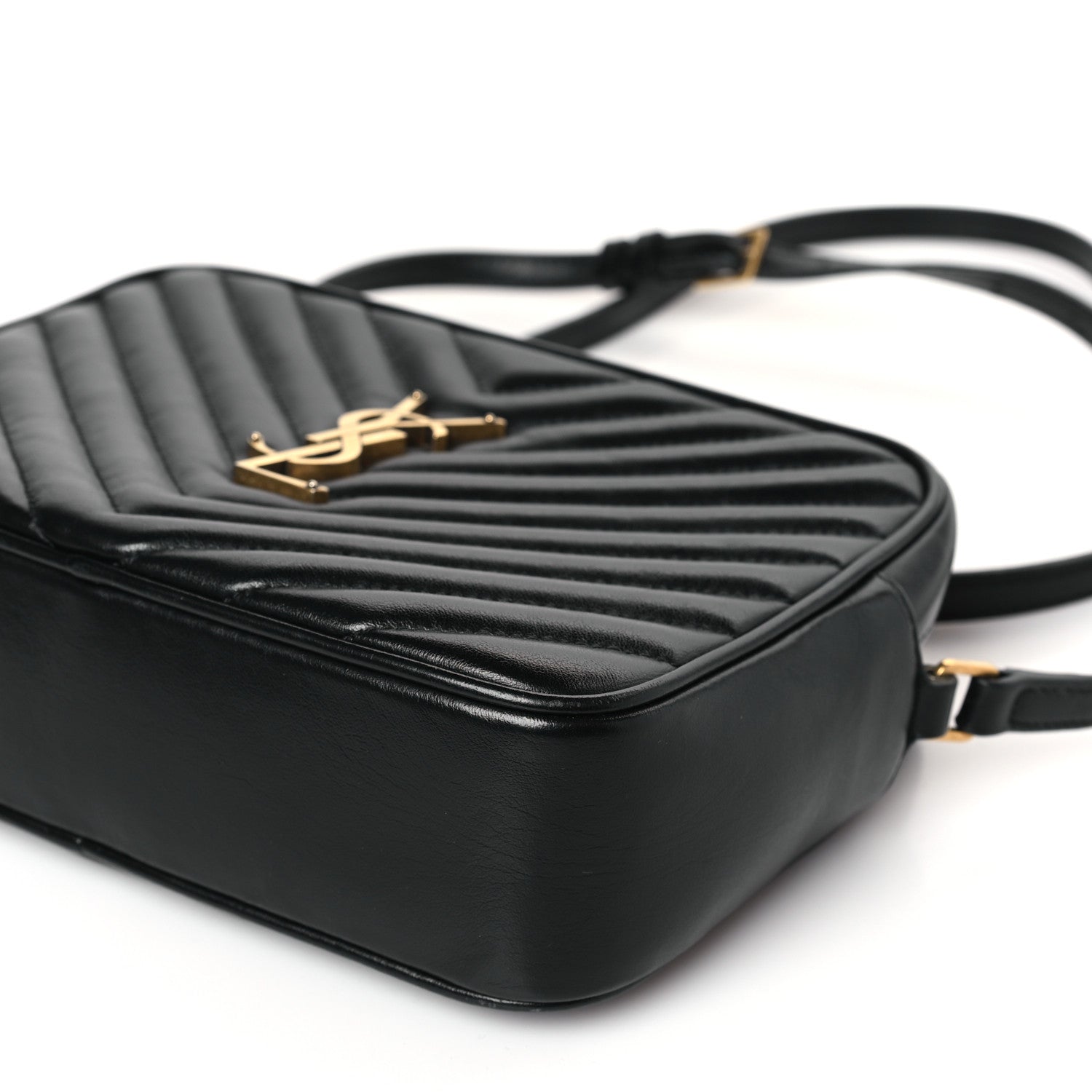 Saint Laurent Calfskin Matelasse Monogram Lou Camera Bag Black 9 of 9