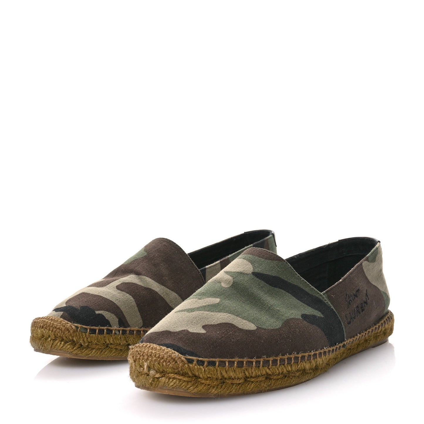Canvas Camouflage Espadrilles 42 Kaki Black