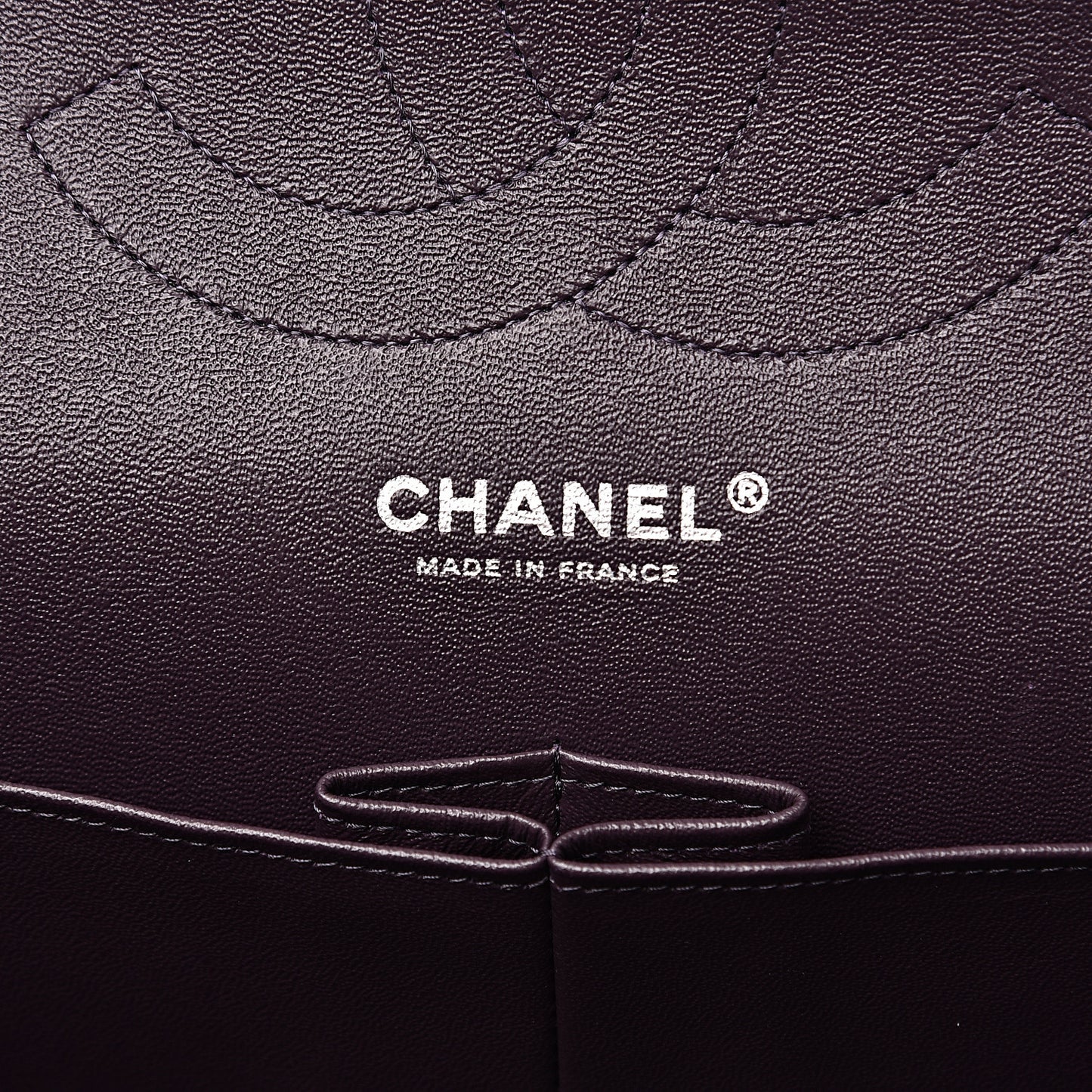Caviar Quilted Jumbo Double Flap Dark Purple