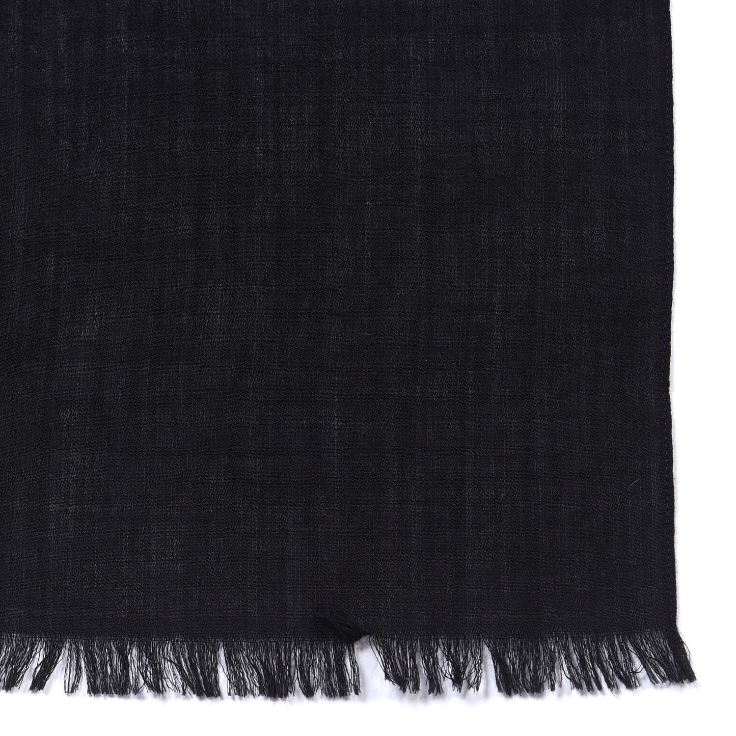 Wool Silk GG Monogram GGNat Scarf Black