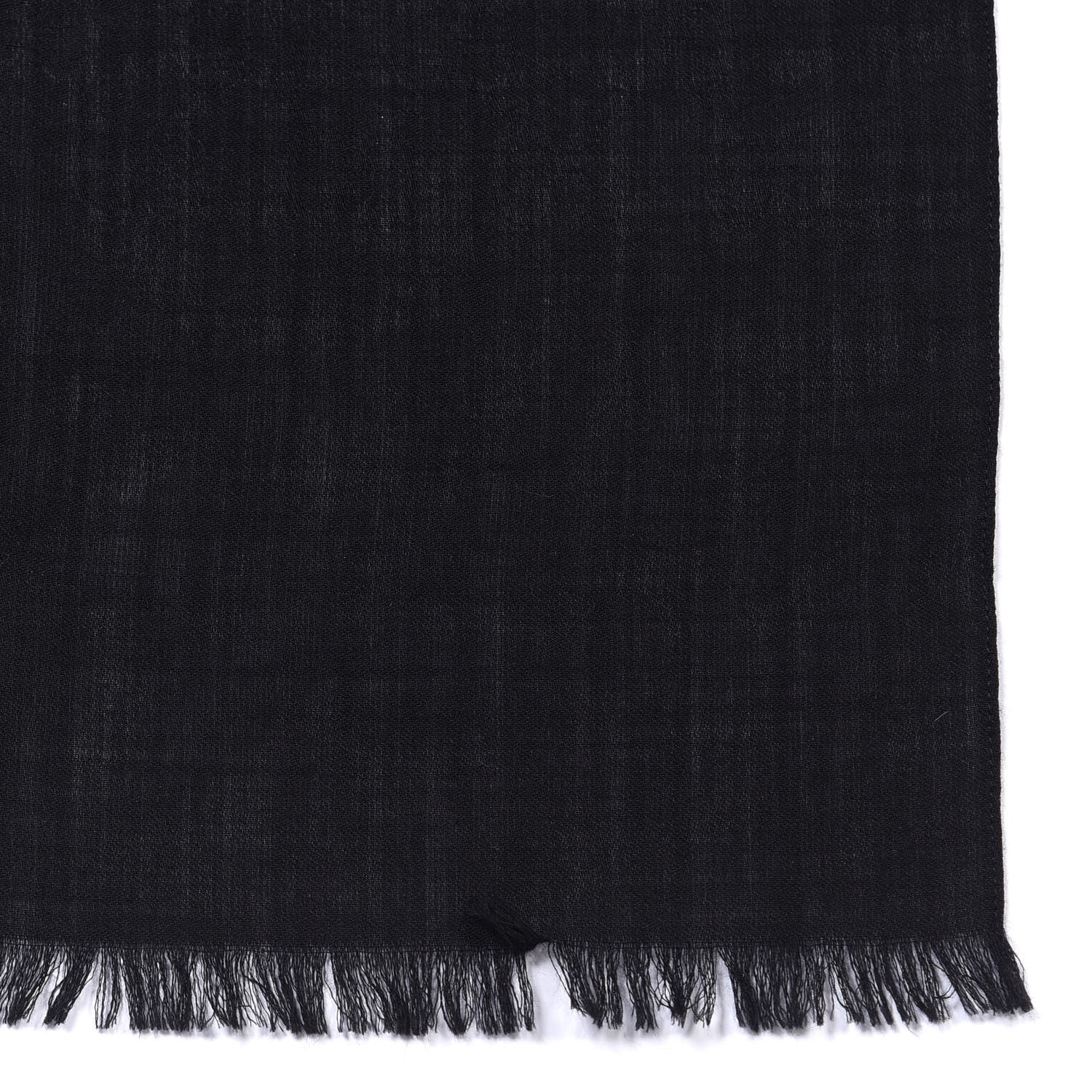 Gucci Wool Silk GG Monogram GGNat Scarf Black 3 of 4