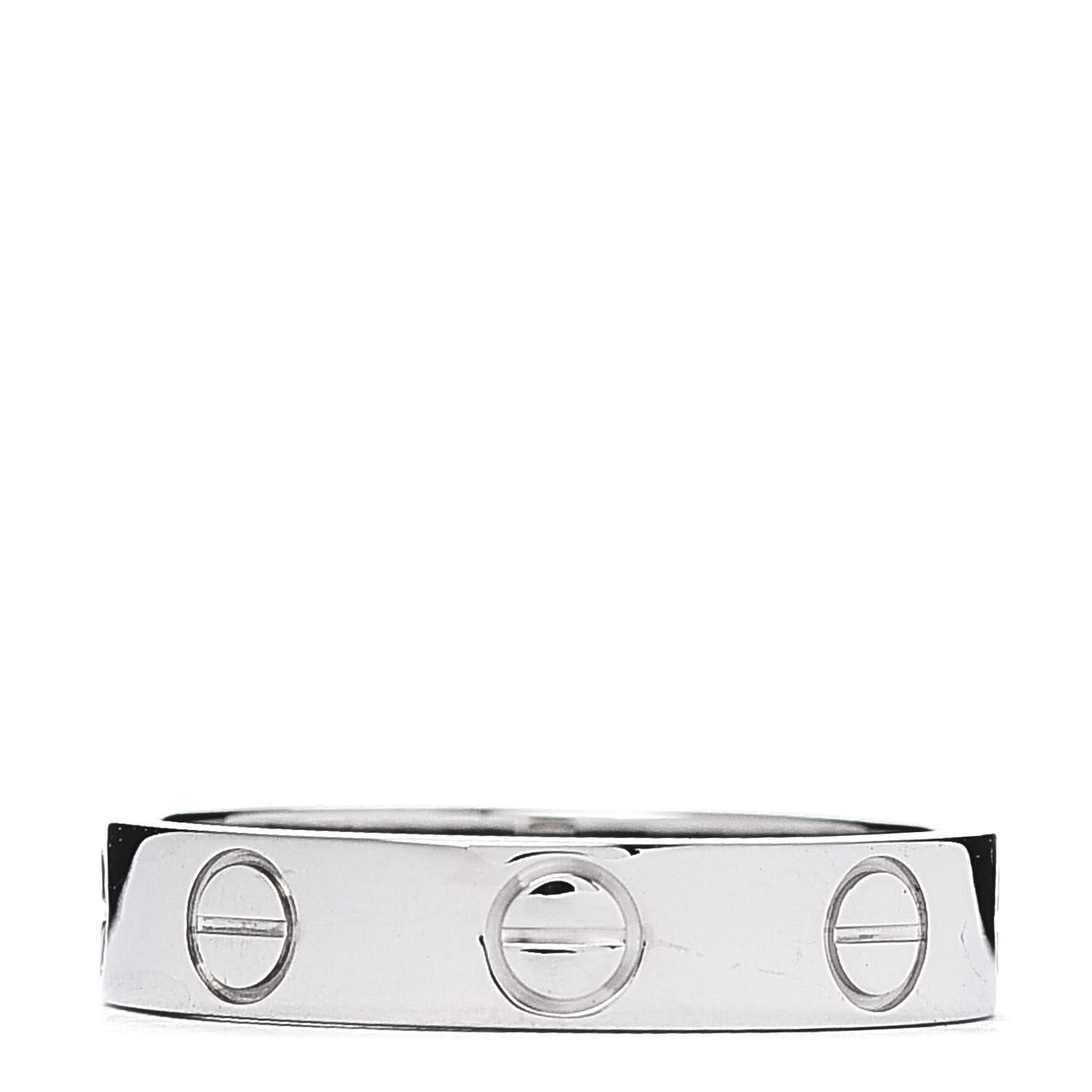 18K White Gold 3.5mm LOVE Wedding Band Ring 46 3.75