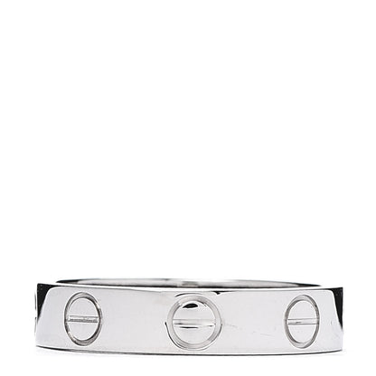 Cartier 18K White Gold 3.5mm LOVE Wedding Band Ring 46 3.75 1 of 4