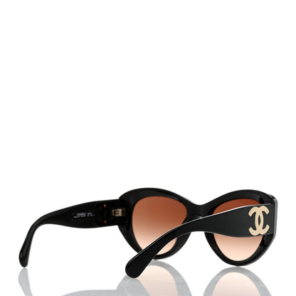 Chanel Acetate Butterfly Large CC Sunglasses 5492-A Black 4 of 8