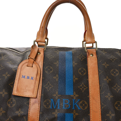 Louis Vuitton Monogram My LV Heritage Keepall Bandouliere 55 Marine Blue 7 of 15