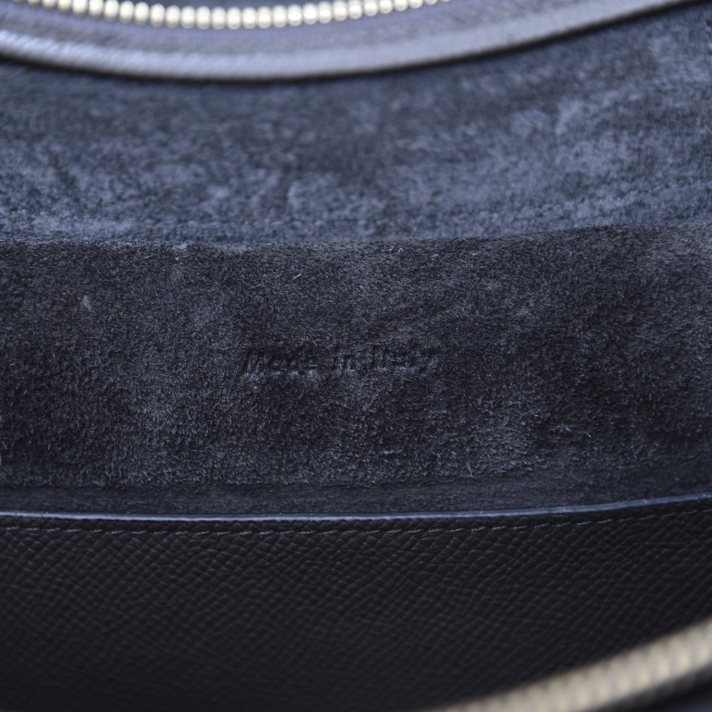 Baby Grained Calfskin Micro Belt Bag Grey