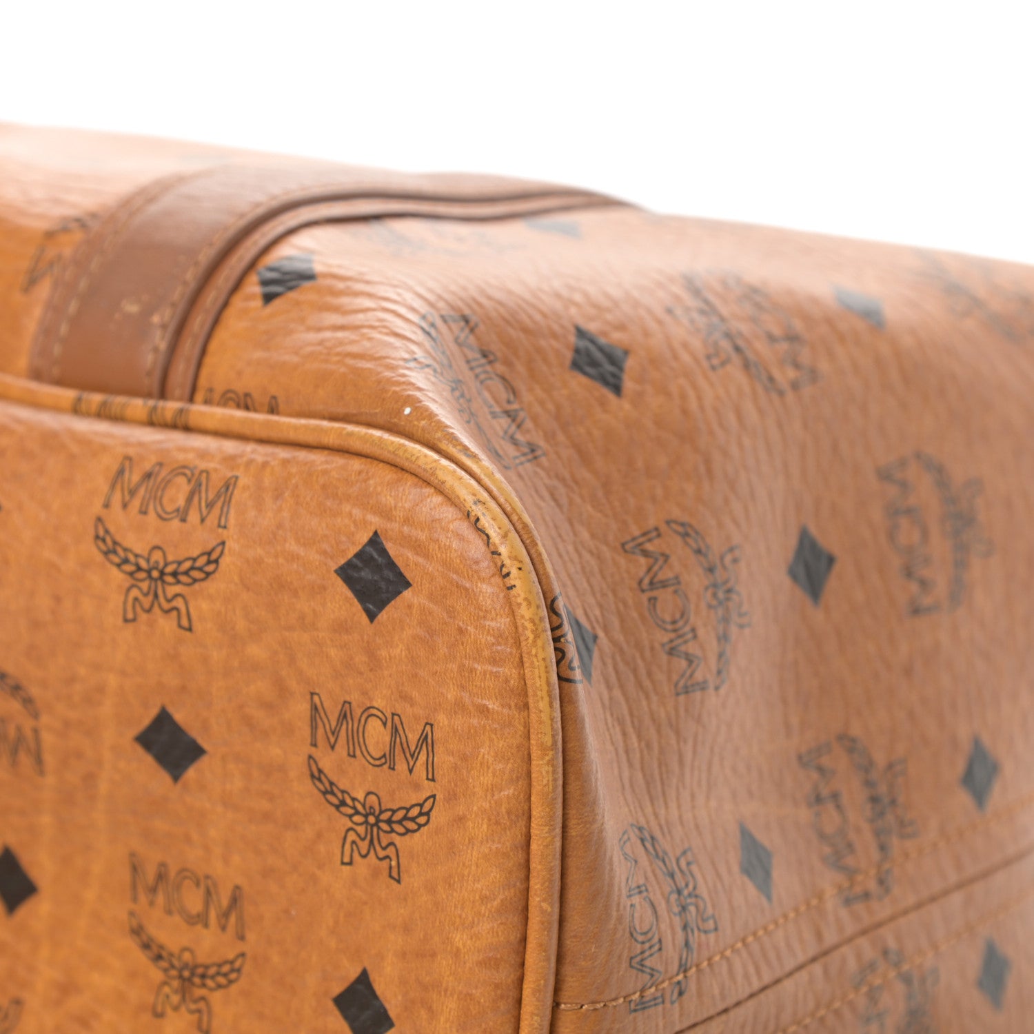 MCM Visetos Shopping Tote Cognac 10 of 21