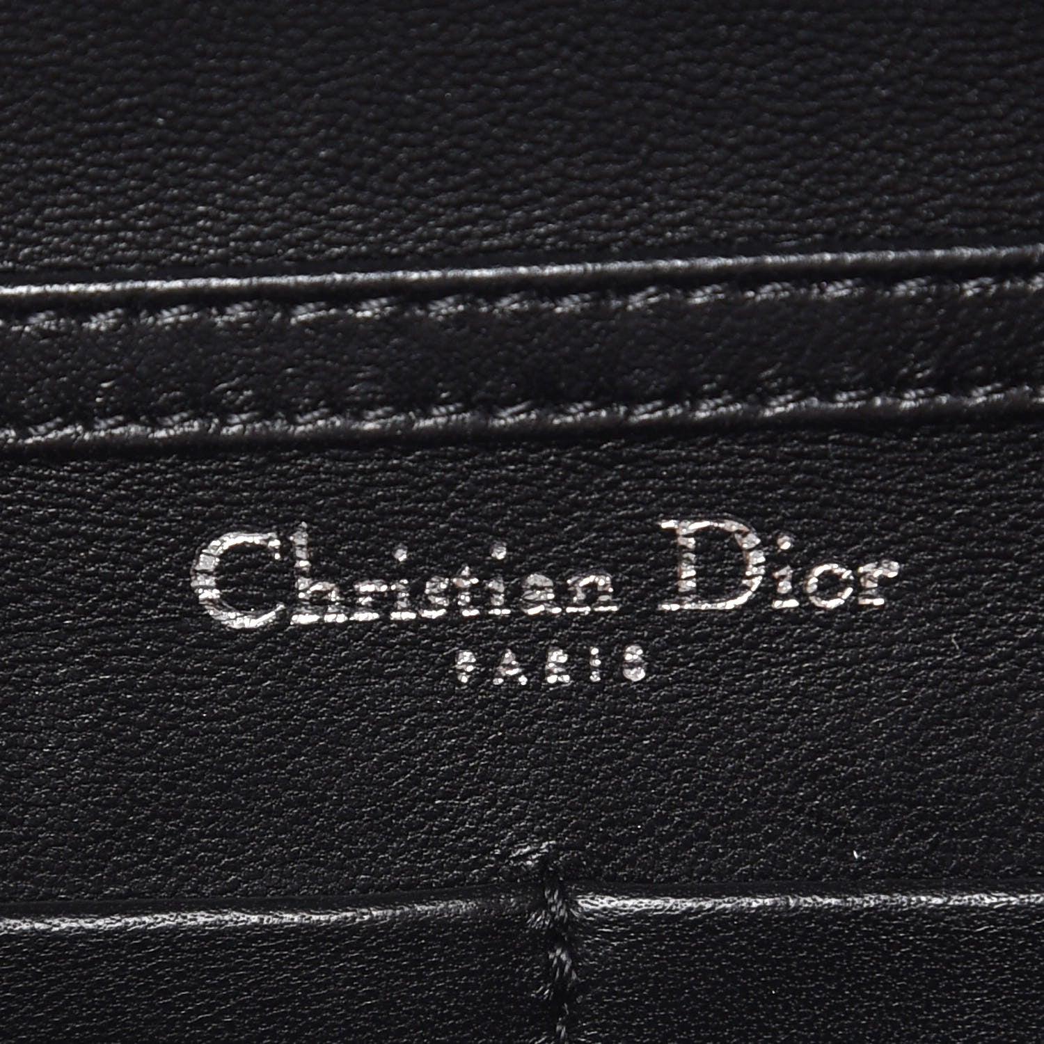 Christian Dior Calfskin Badges Chain Wallet White 6 of 12