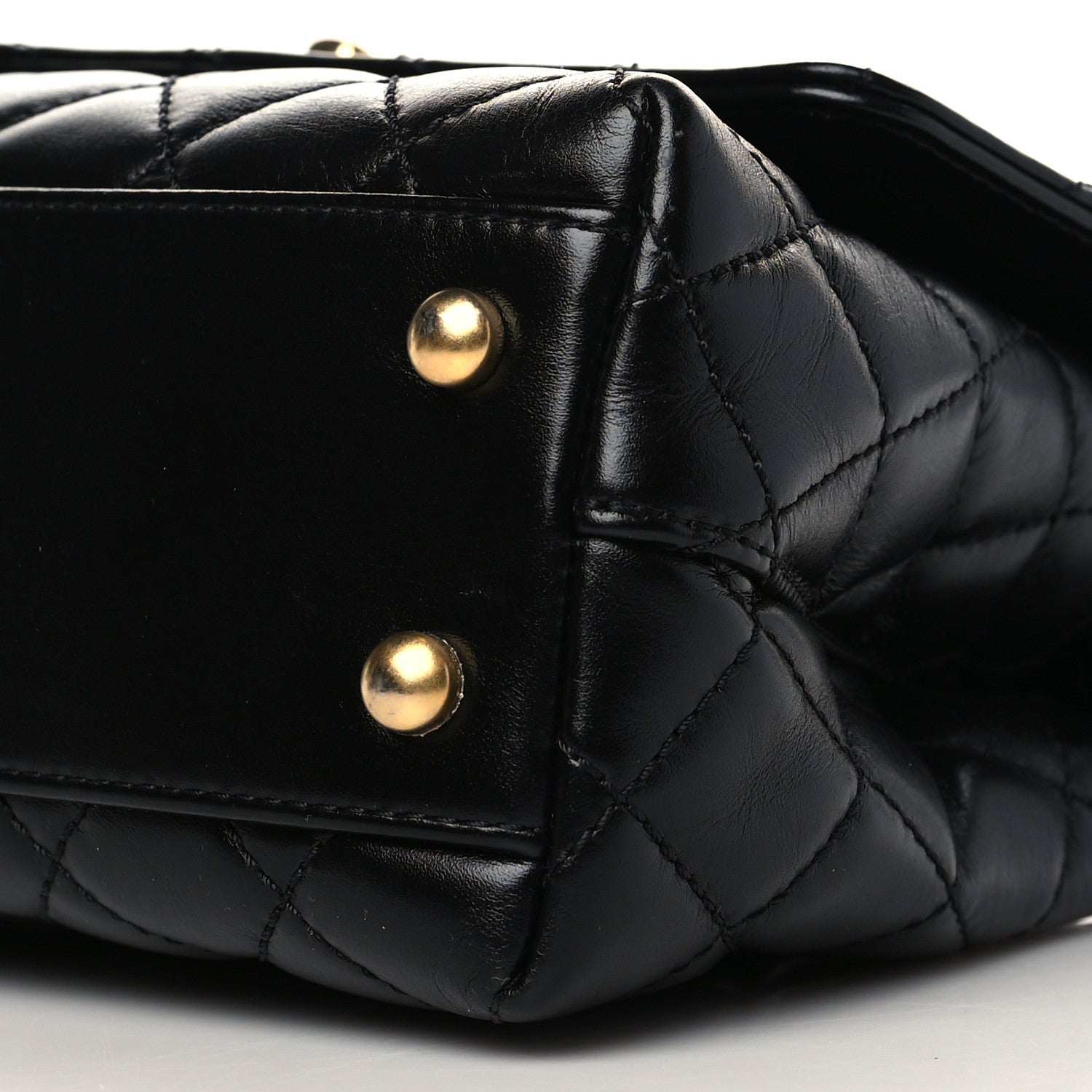 Chanel Calfskin Quilted Mini Coco Handle Flap Black 9 of 9