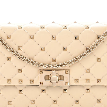 Valentino Garavani Nappa Rockstud Spike Wallet on Chain Light Ivory 7 of 9