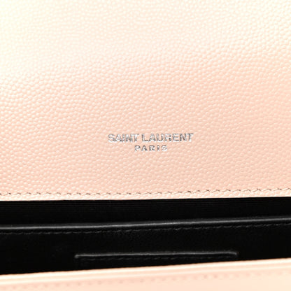 Saint Laurent Grain De Poudre Small Monogram Kate Satchel Marble Pink 5 of 9