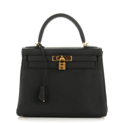 Hermes Togo Kelly Retourne 28 Black 1 of 23