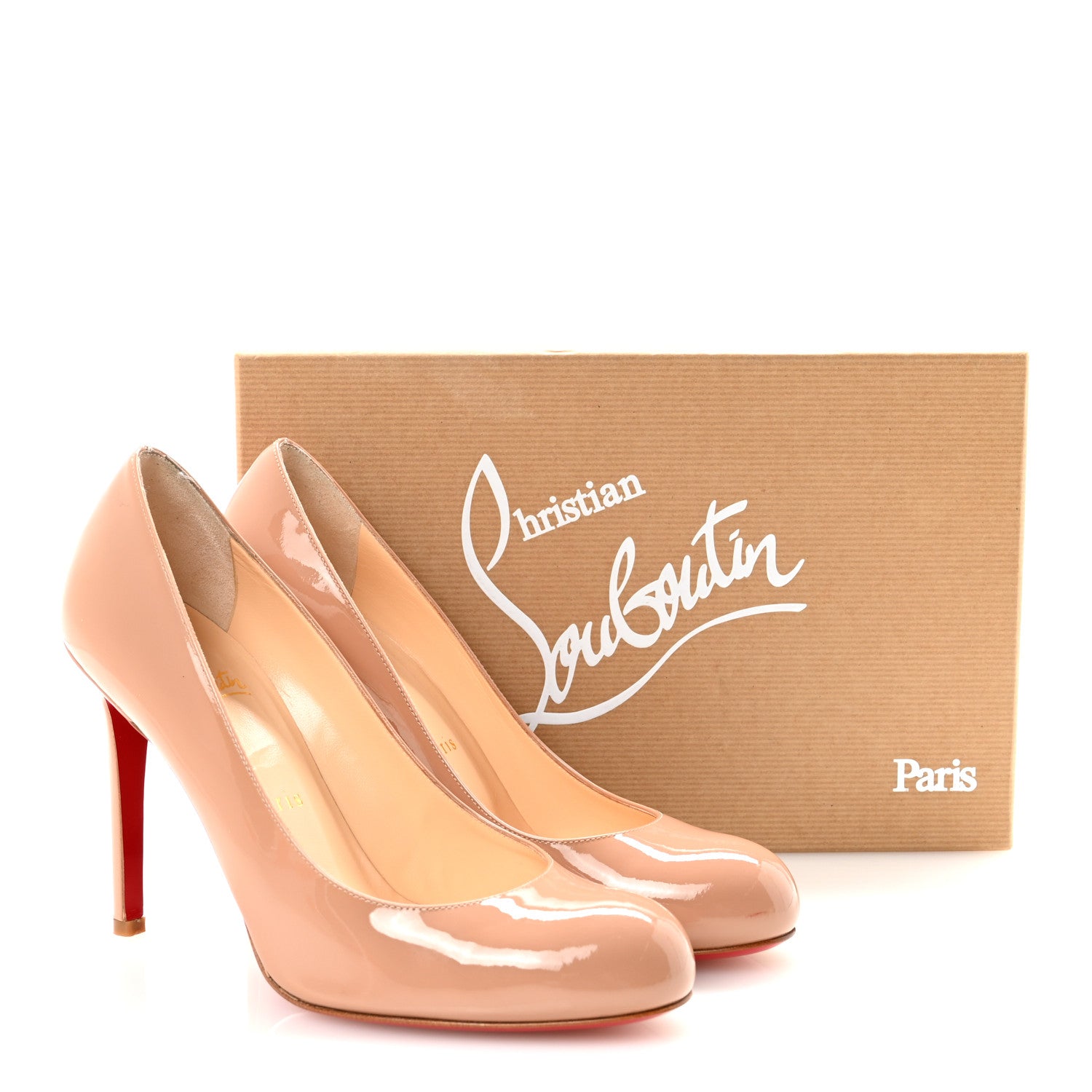 Christian Louboutin Patent Simple 100 Pumps 38 Nude 9 of 9