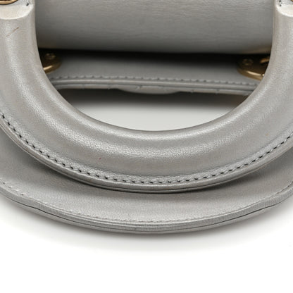 Christian Dior Metallic Lambskin Cannage Mini Lady Dior Grey 16 of 16