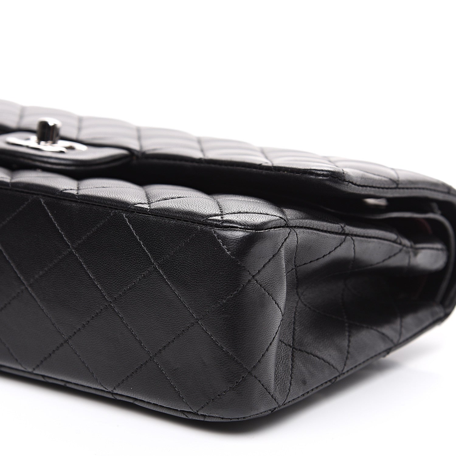 Chanel Lambskin Quilted Medium Double Flap Black 9 of 14